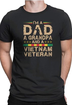 Military Remembrance Gifts. Men's Graphic T Shirts, Dad Grandpa Vietnam Veteran Vintage Shirt Men's Gift Shirt, Crew Neck Short