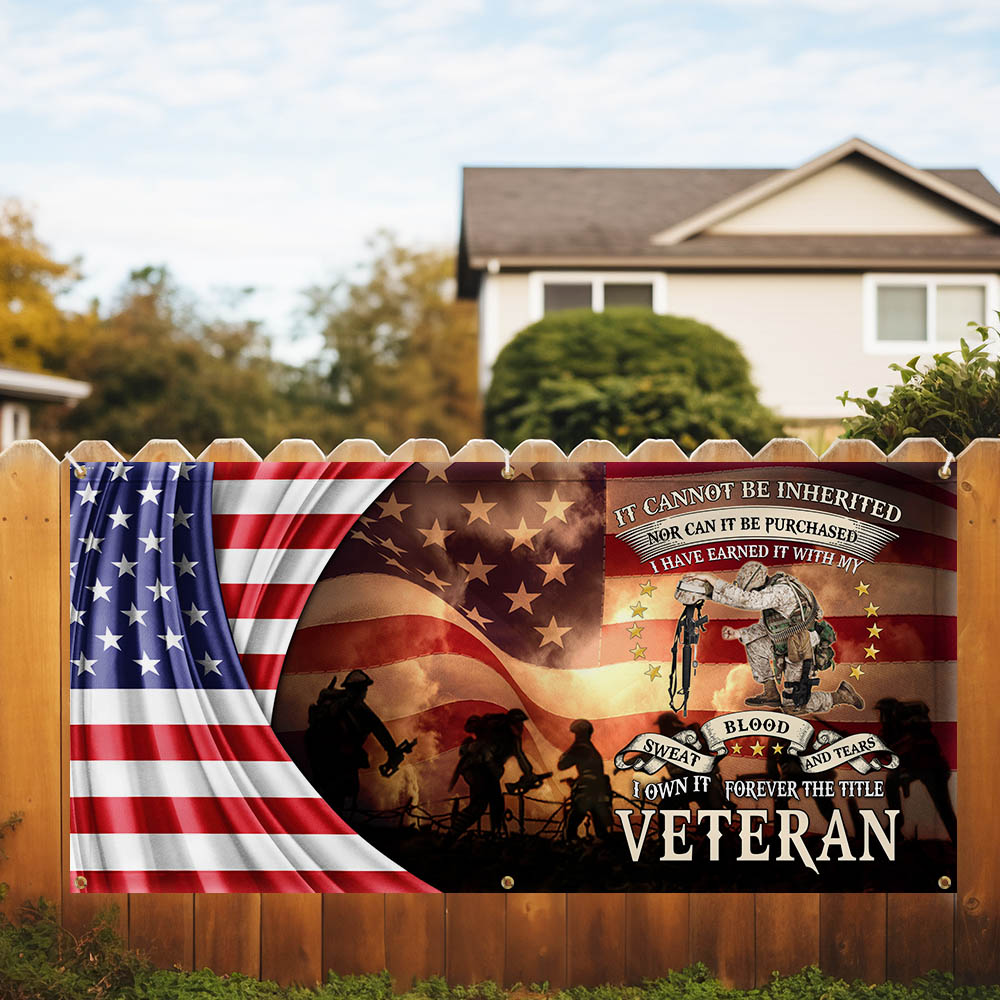 Veteran Memorial Forever The Title Veteran Fence Banner