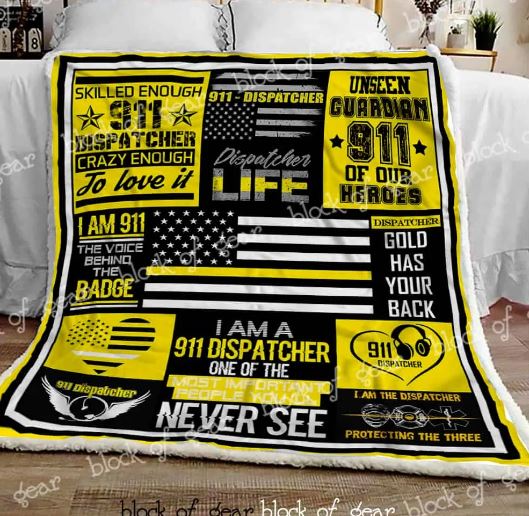 Memorial Blankets 911 Dispatcher Gold Has Your Back Sofa Throw Blanket