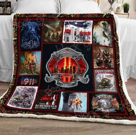Memorial Blankets 343 Never Forget Firefighter Sofa Throw Blanket