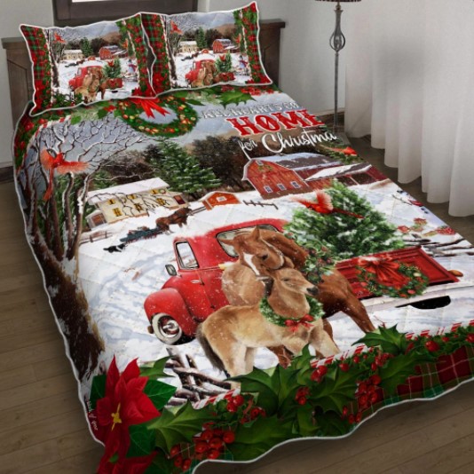 Army Christmas gift ideas Horse Navy truck All Hearts Come Home For Christmas Quilt Bed Set
