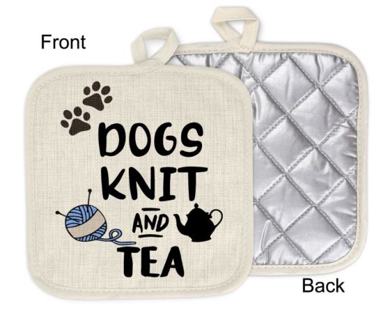 Dog Gift Dogs Knit And Tea Pot Holder Dog Lover Gift