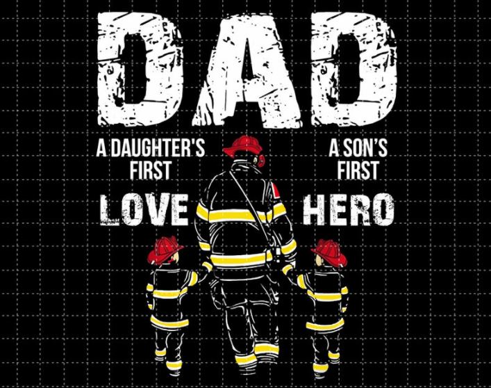 Firefighter Dad PNG