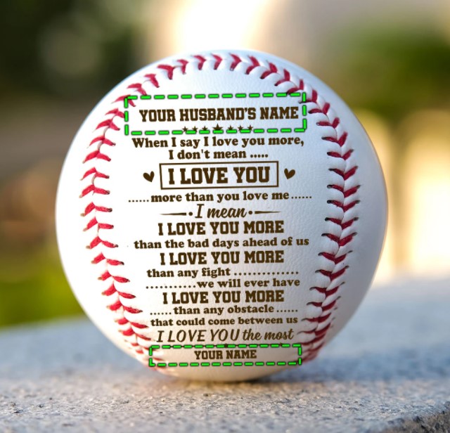 Gift ideas for military husband Personalized For Husband Baseball Ball