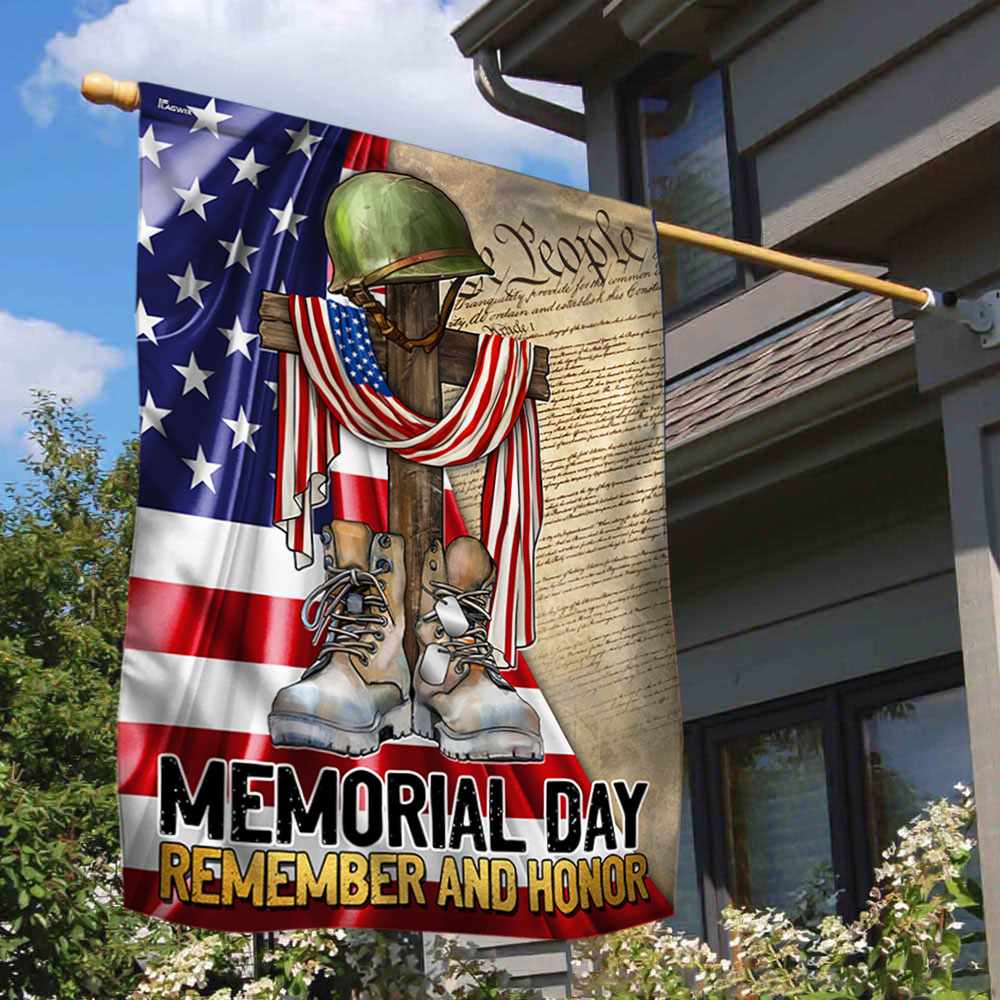 Memorial Day Remember and Honor Veteran American Patriot We The People Flag