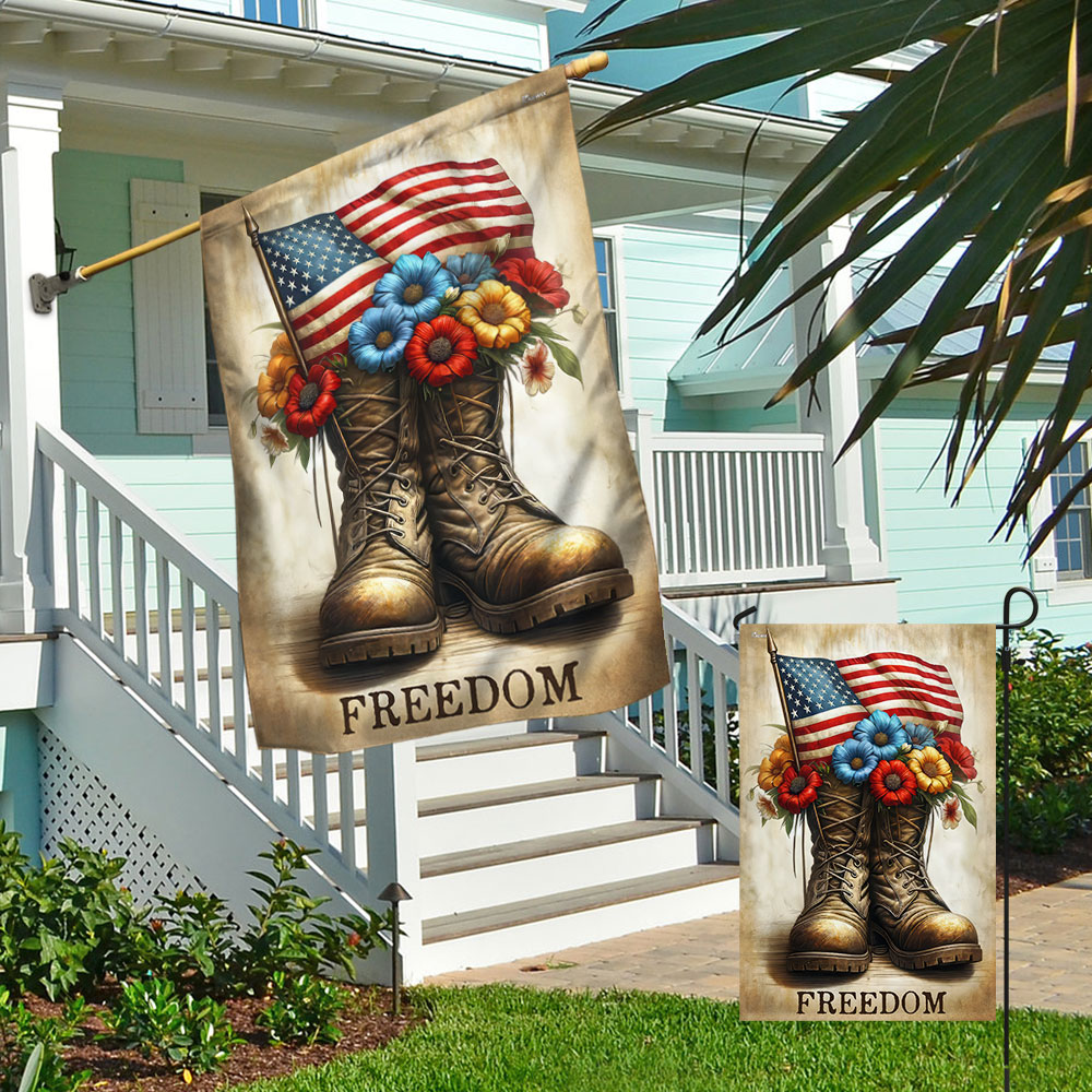 Memorial Day Veteran Freedom Boots 4th Of July Flag