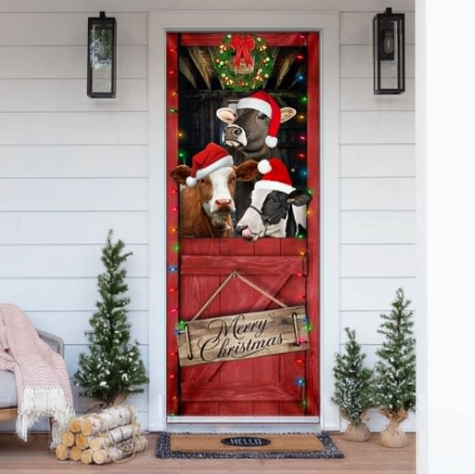 Military Christmas presents Christmas Door Cover