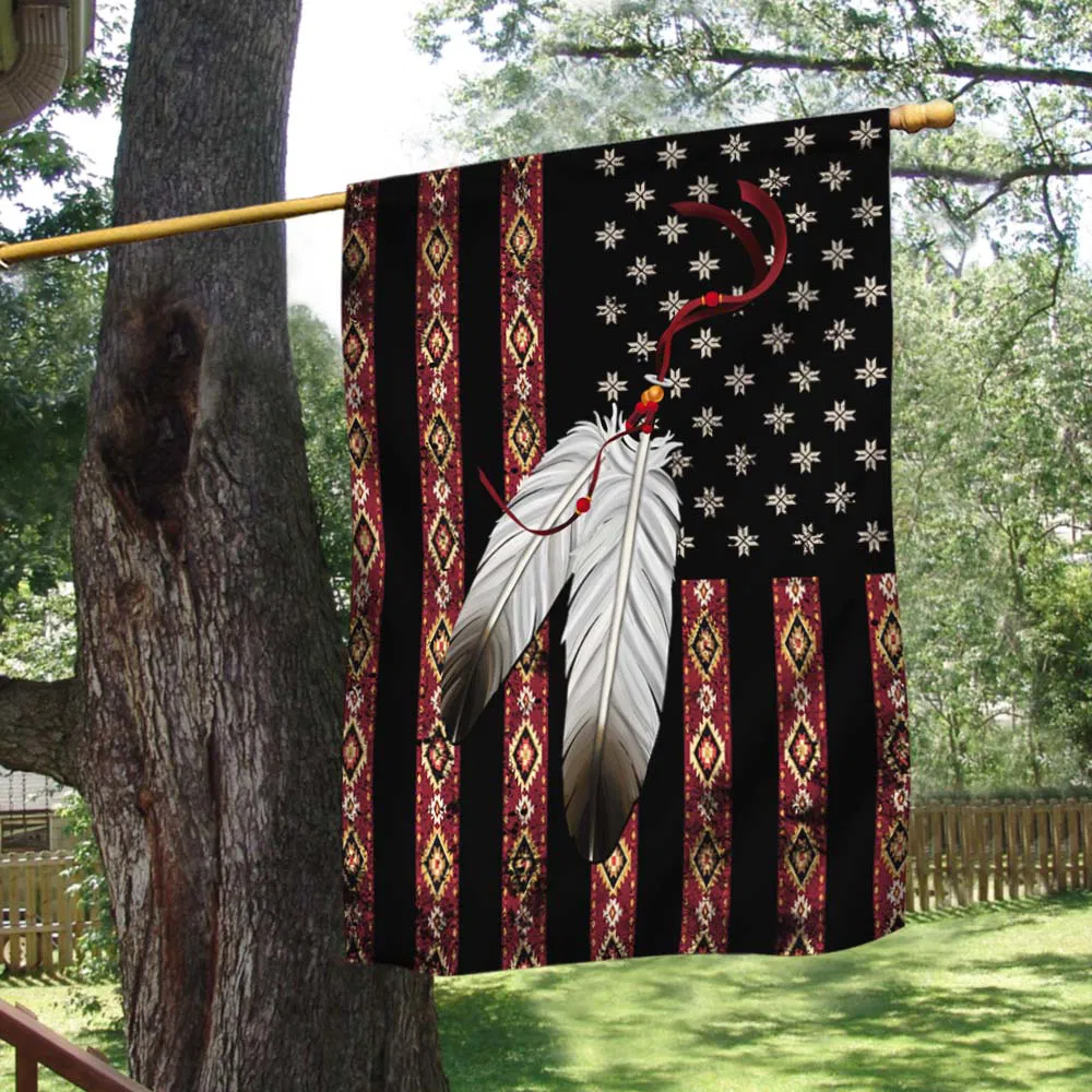 Native American Eagle Feather Flag