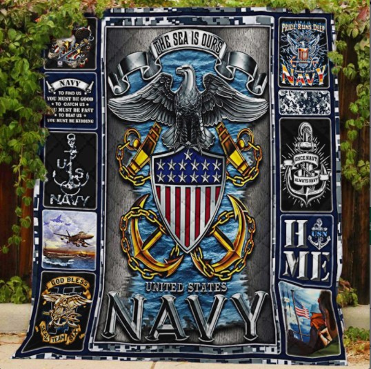 Navy gift ideas The Sea Is Ours US Navy Quilt Block