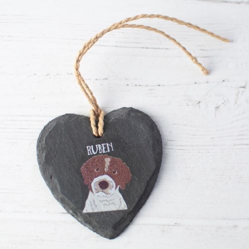 Unique Dog Accessories Personalised Slate Heart Keepsake