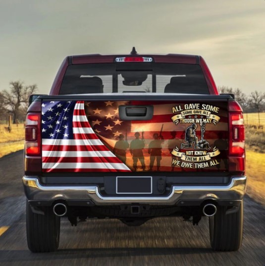 army soldier flag army veteran flag all gave some some gave all truck tialgate decal sticker wrap