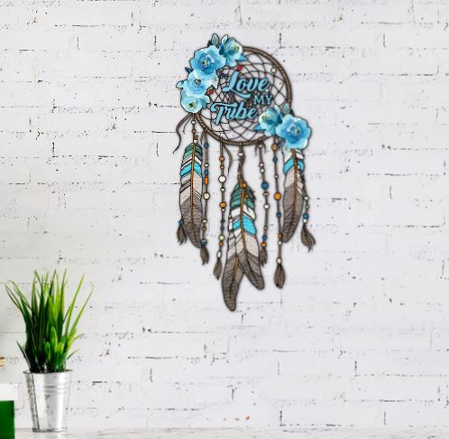back to school home decor love my tribe dreamcatcher metal sign