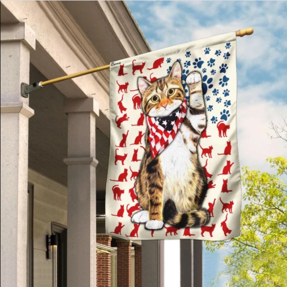 cat gifts for women Cat Kitty Kitten 4th Of July Flag