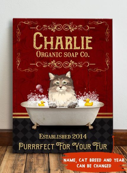 cat items Cat Organic Soap -Personalized custom canvas