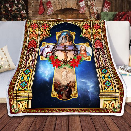 christmas gift ideas girlfriend Jesus Christian Cross Christmas Sofa Throw Blanket