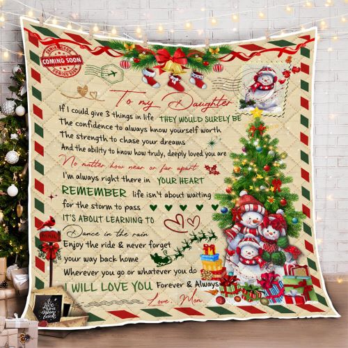 christmas gift ideas sister Mom To Daughter Christmas Quilt Blanket