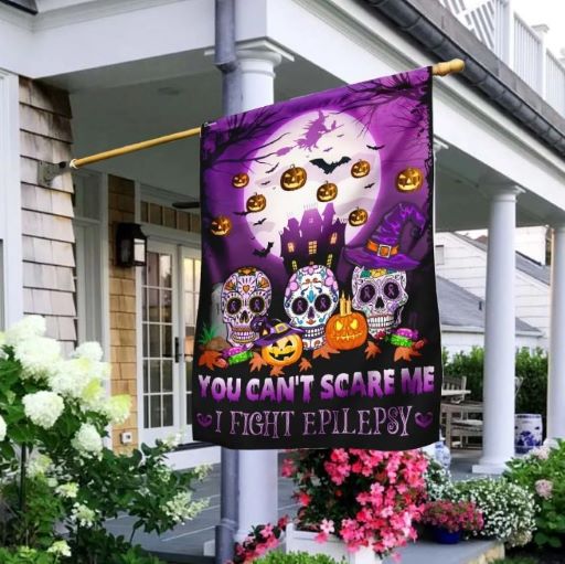 halloween american flag halloween decoration ideas you cant scare me i fight epilepsy flag