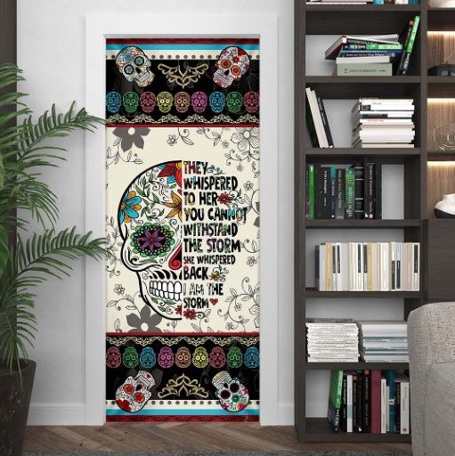 halloween gift ideas personalized skull door cover