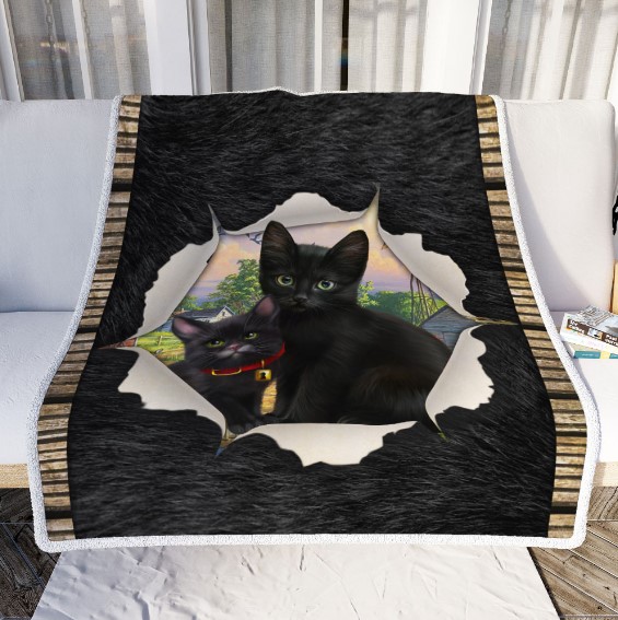 halloween home decor ideas halloween black cat fur sofa throw blanket