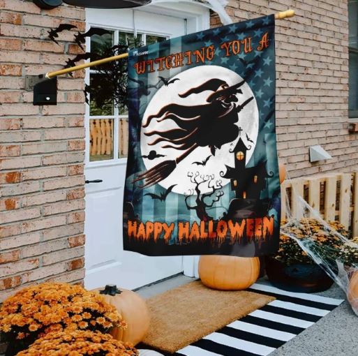 halloween witch halloween flags witching you a happy halloween flag