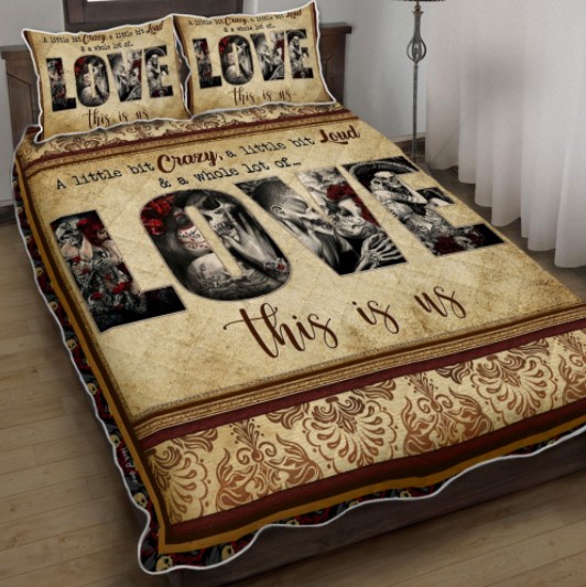 navy boyfriend gift ideas Whole Of Love Quilt Bed Set
