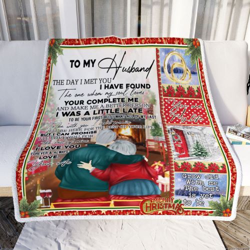 original christmas gifts Old Couple Christmas Sofa Throw Blanket