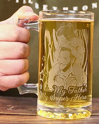Birthday Gift Ideas For Dad Custom photo beer mug Handmade