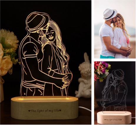 Custom Photo 3D Lamp anniversary gift ideas for parents