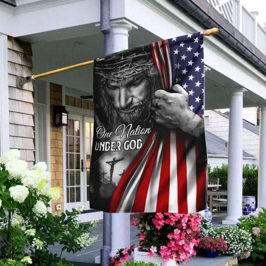 Jesus American Flag One Nation Under God