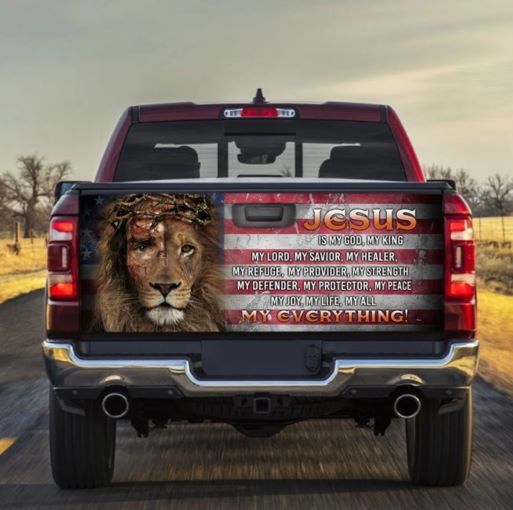 Jesus Car Stickers Jesus Lion Of Judah, My Everything Truck Tailgate Decal Sticker Wrap
