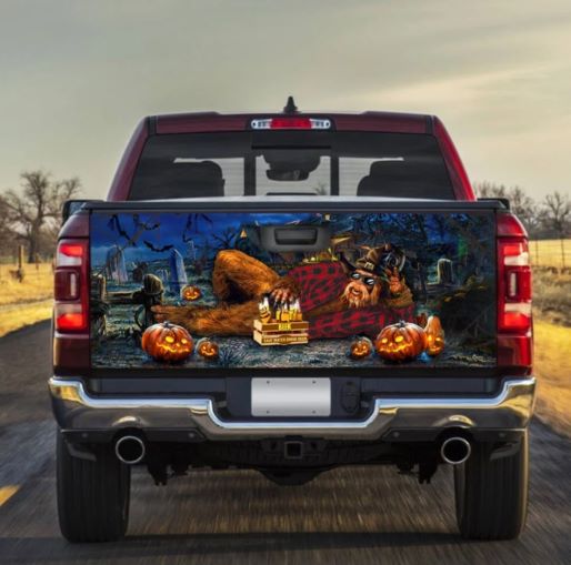 Pumpkin Pictures To Color Halloween Truck Tailgate Decal Sticker Wrap Bigfoot Enjoy