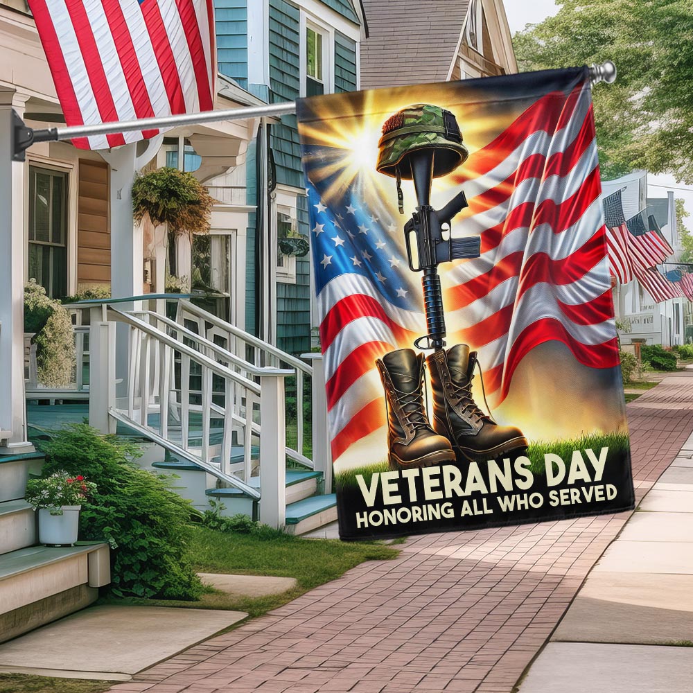 Veterans Day Honoring All Who Served Veteran Boots American Flag