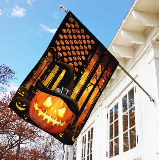 halloween pumpkin american flag jack o lantern