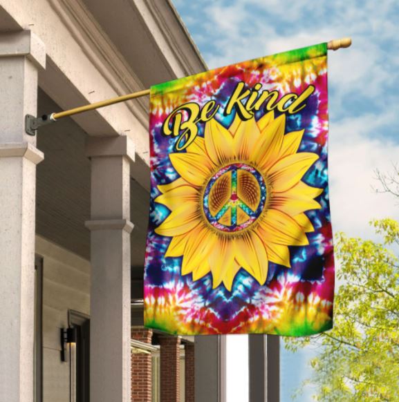 Be kind Hippie Sunflower Flag Flagwix™, Be Kind Sunflower Hippie Flag