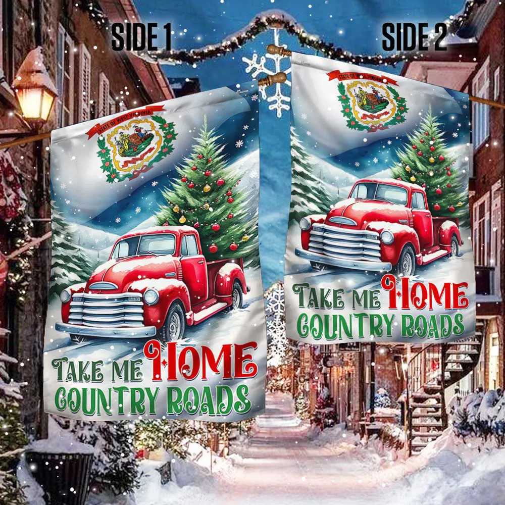 Christmas Take Me Home Country Roads, West Virginia Flag