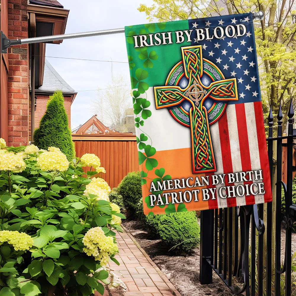 FLAGWIX Irish Flag Irish By Blood American By Birth Patriot By Choice Flag