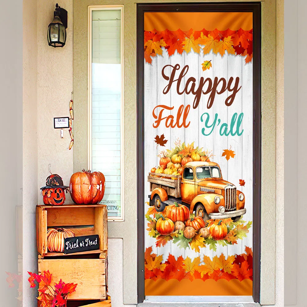 Happy Fall Y’all Pumpkins Truck Door Cover