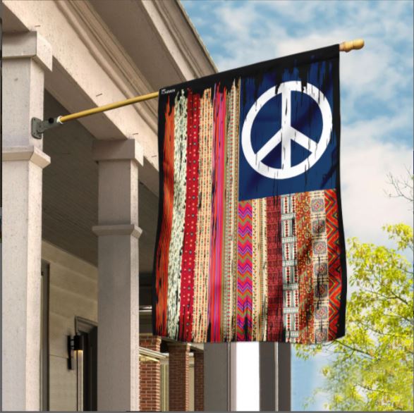 Hippie House Flag Flagwix™, Ethnic peace hippie art
