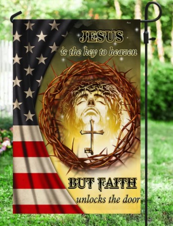 Jesus Flag Jesus Is The Key To Heaven