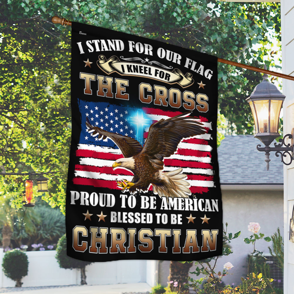 Proud To Be American Blessed To Be Christian Eagle Patriot American Flag