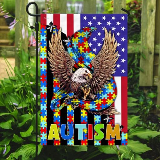 autism awareness american flag