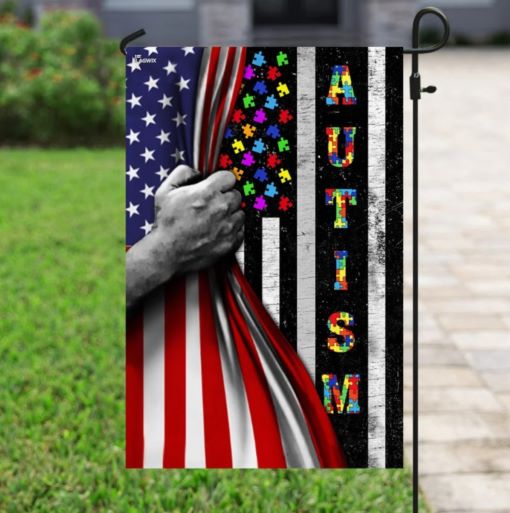 autism awareness usa flag