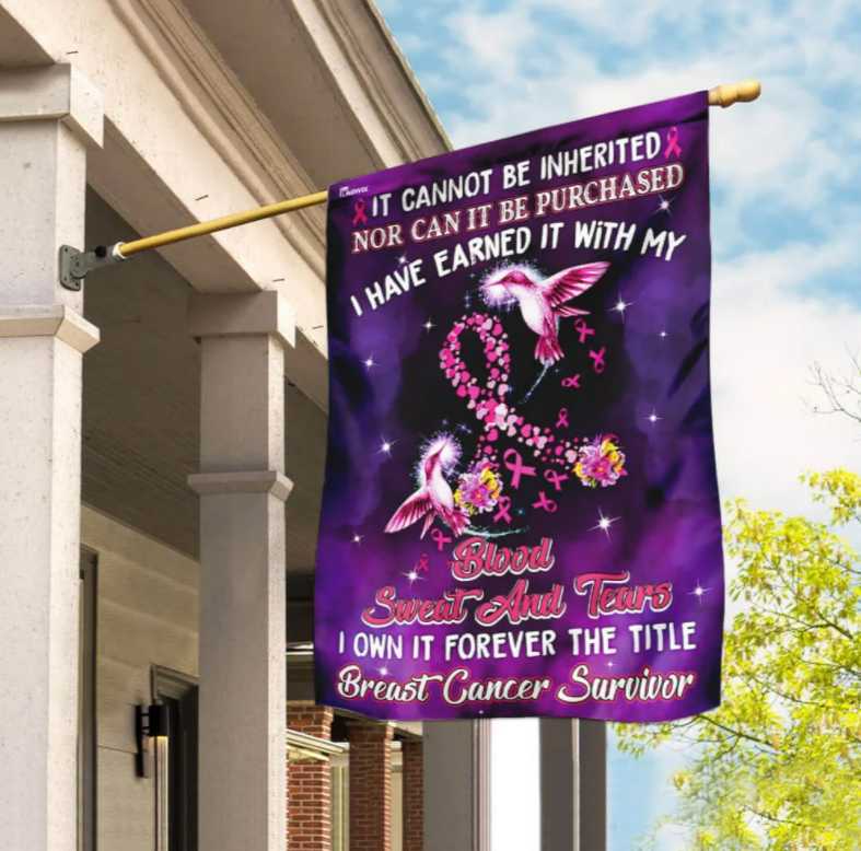 breast cancer survivor message flag