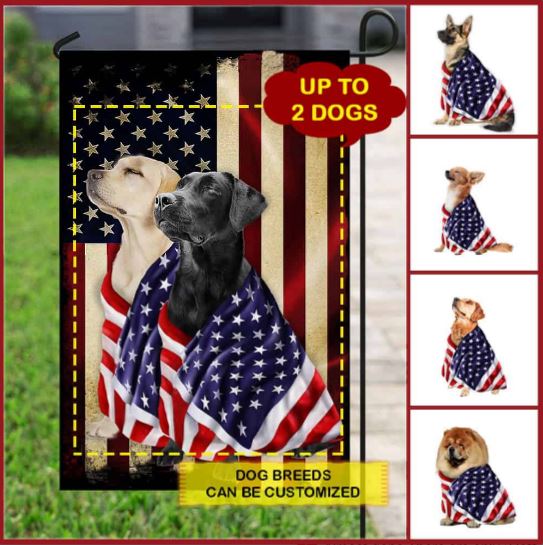 personalized dog garden flag