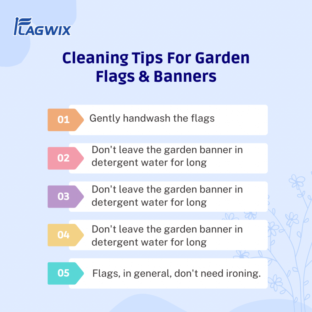 tips to clean garden flags