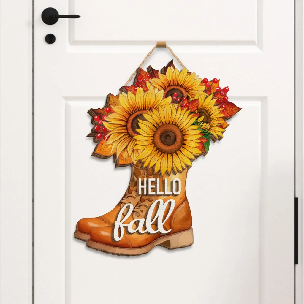 Autumn Gifts, Hello Fall 3D Hanging Sign