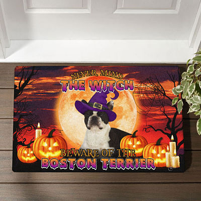 Boston Terrier Doormat Halloween