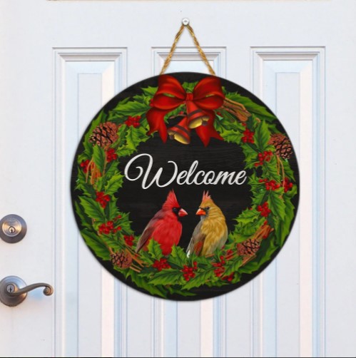 Christmas Welcome Wooden Sign