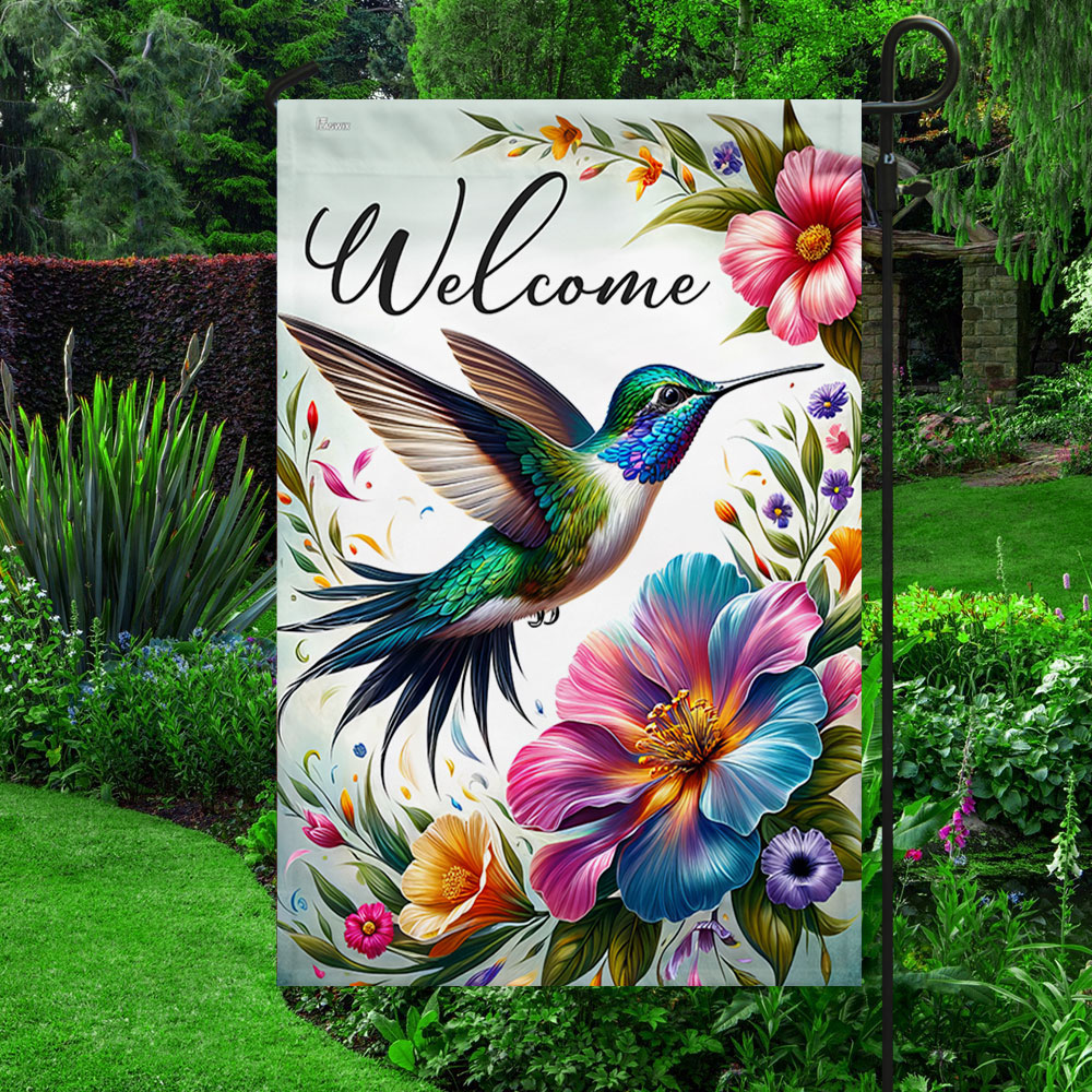 FLAGWIX Hummingbird Welcome Spring Season Flag