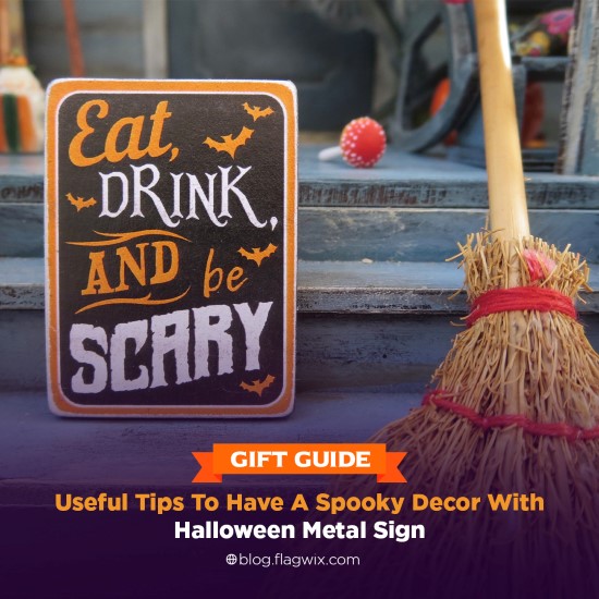 Halloween metal sign